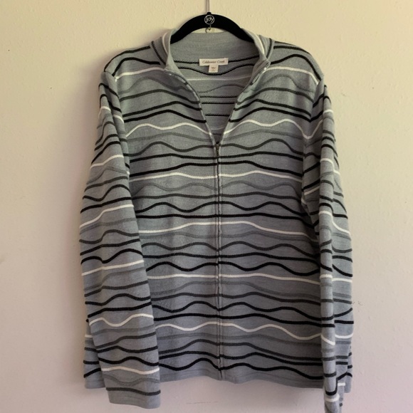 Coldwater Creek  Large cardigan zipper sweater. - Picture 1 of 5